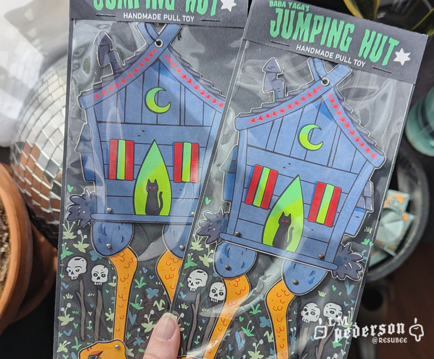 baba yaga's jumping hut paper toy