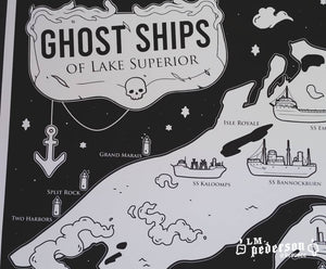 lake superior ghost ships print