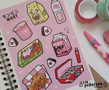 Load image into Gallery viewer, mon snacks sticker sheet
